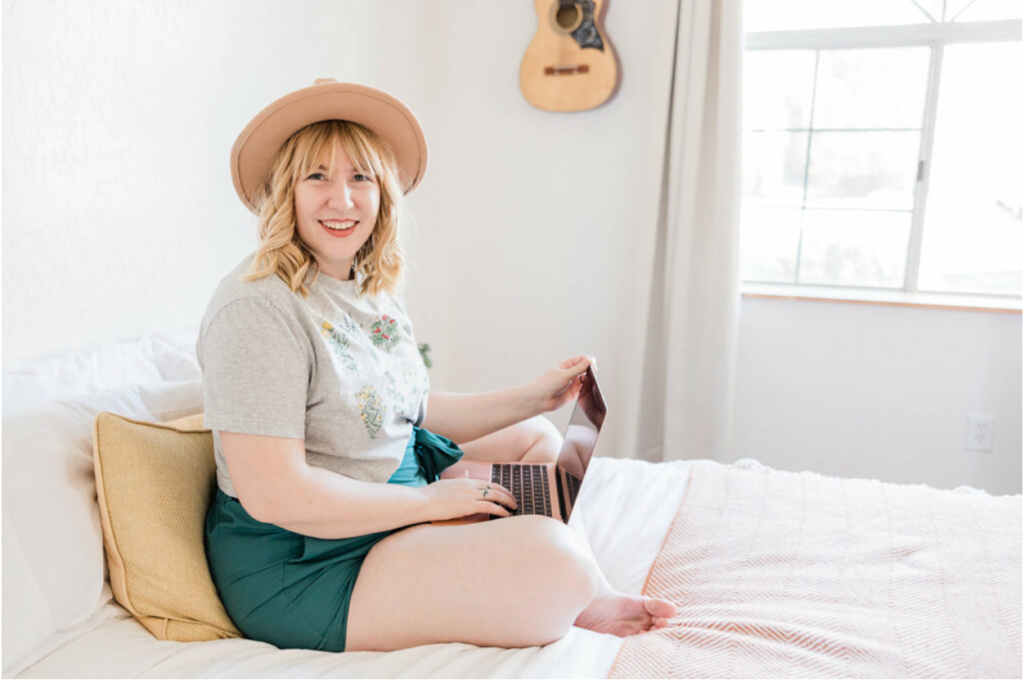 Working on my computer How I set goals for myself and my business
