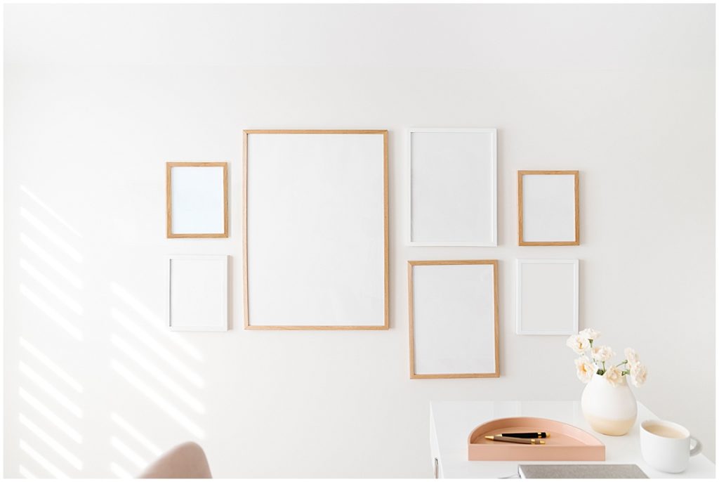 14 At Home Date Ideas - virtual museum tour 7 empty picture frames hanging on walls