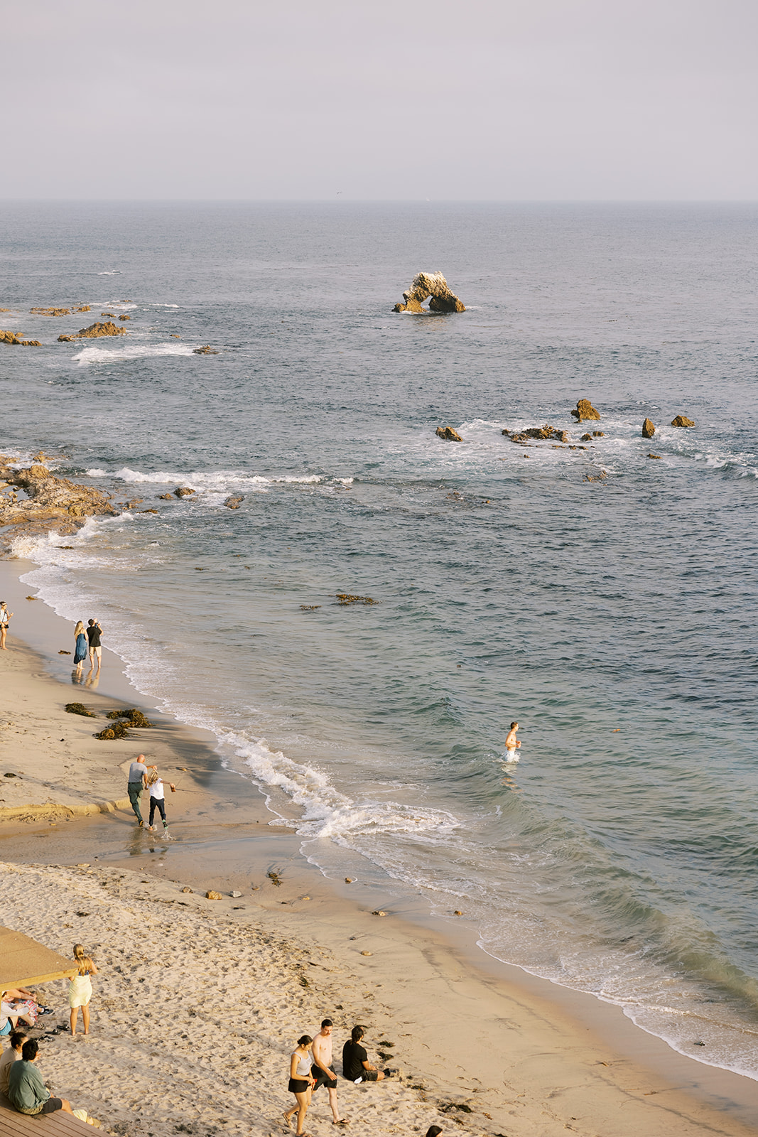 little corona del mar beach cliff overview